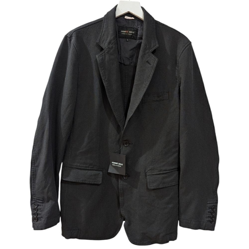 COMME des GARCONS HOMME DEUX Men's US M Slim Fit Charcoal Two Button Sportcoat